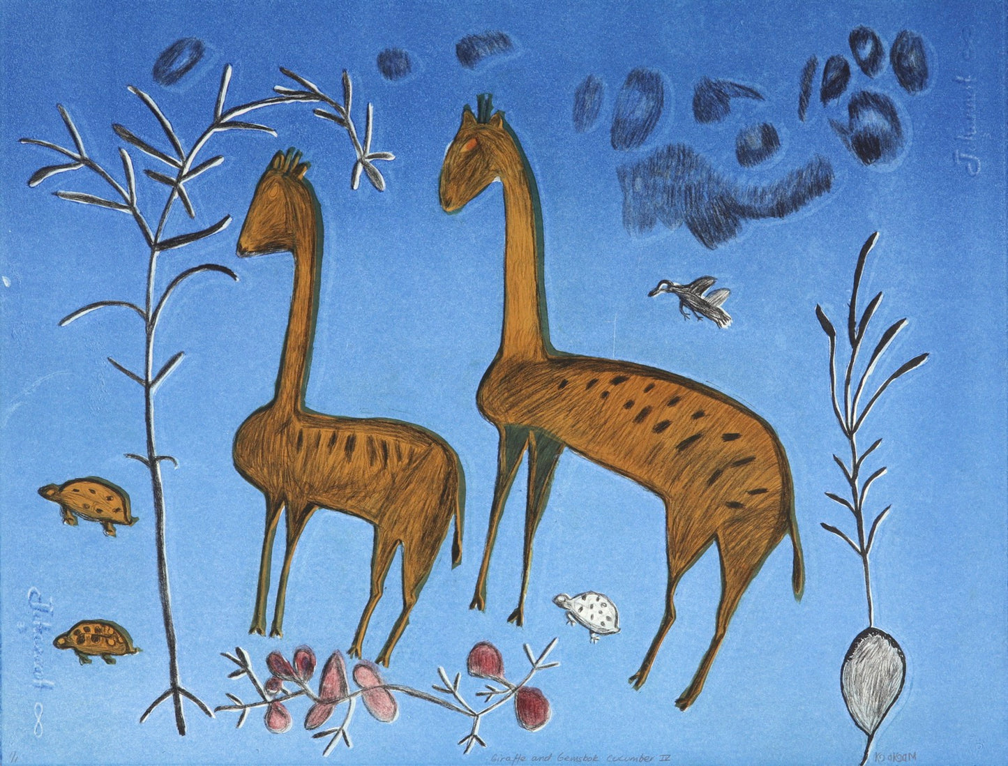 Giraffe and Kalahari Cucumber IV